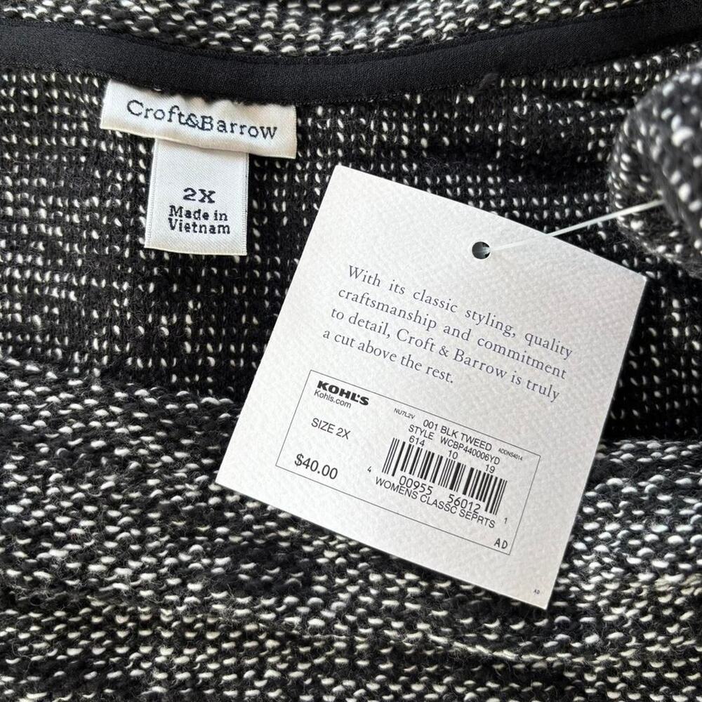 Croft and Barrow Dark Gray Long Sleeve Pullover Sweater Sz 2X NWT - Picture 4 of 4